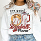 Hot Mess Baseball Mama T-Shirt