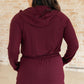 Getting Out Long Sleeve Hoodie Romper in Maroon