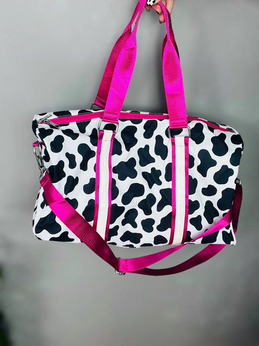 Cow Print Duffle Bag