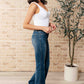 Miley High Waist Control Top Frayed Hem Flare Jeans